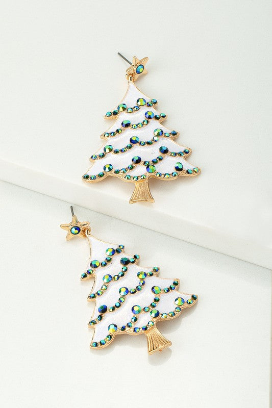 Snowfall Christmas Tree Earrings