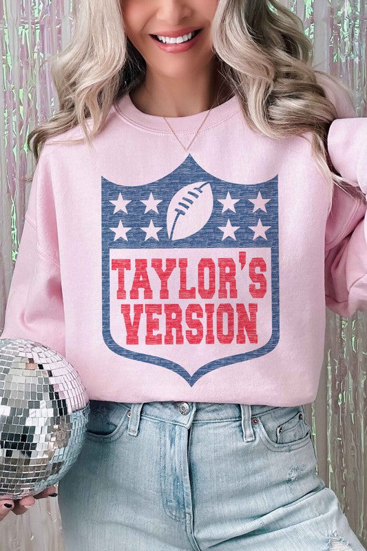 Plus-Size Taylor's Version Sweatshirt Pink 1X