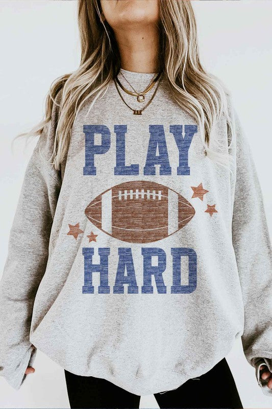 Play Hard Sweatshirt Ash Small