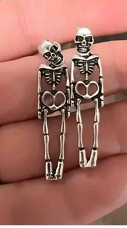 Skeleton Stud Dangle Earrings