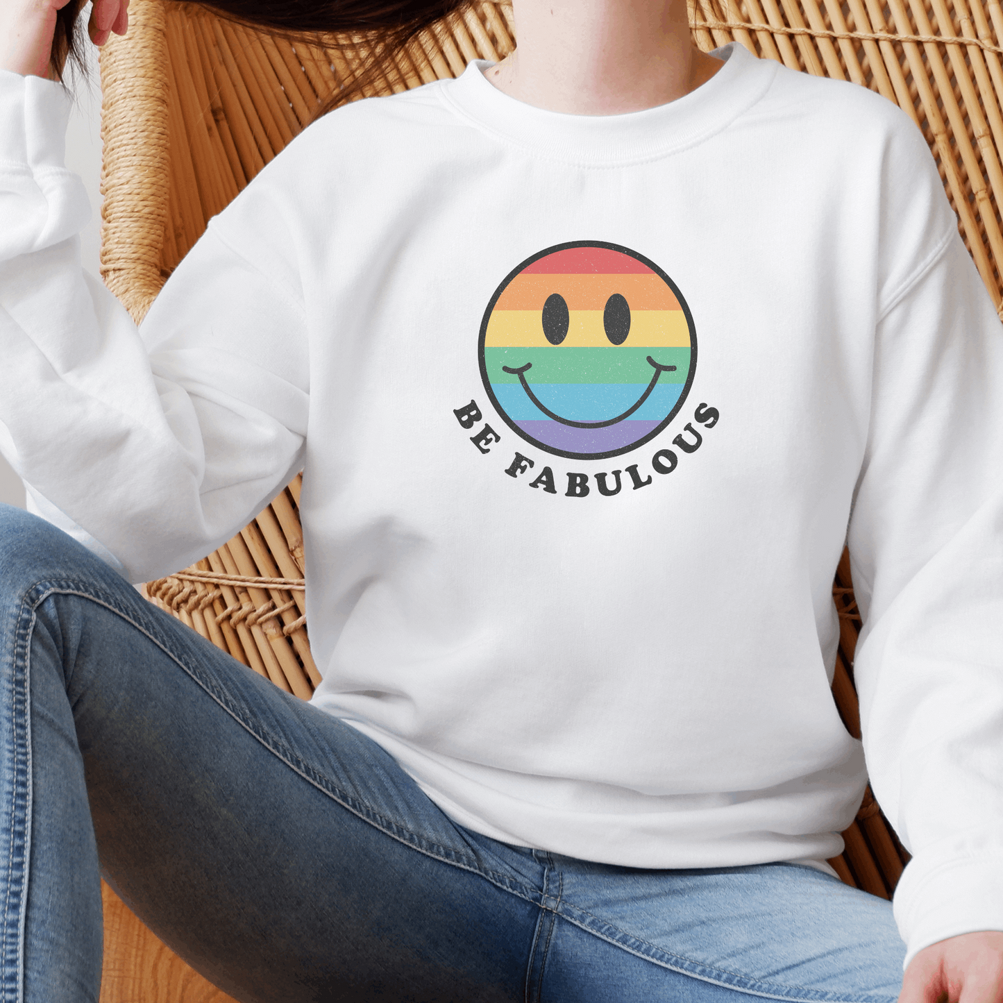 Be Fabulous Sweatshirt Sweatshirt S White