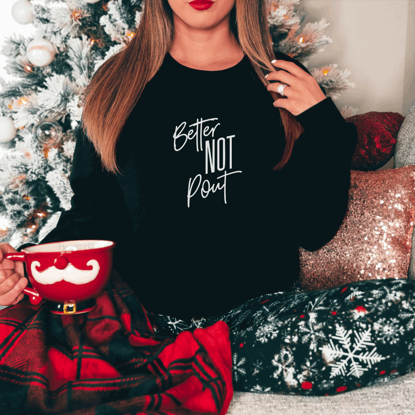 Better Not Pout Sweatshirt Sweatshirt S Black
