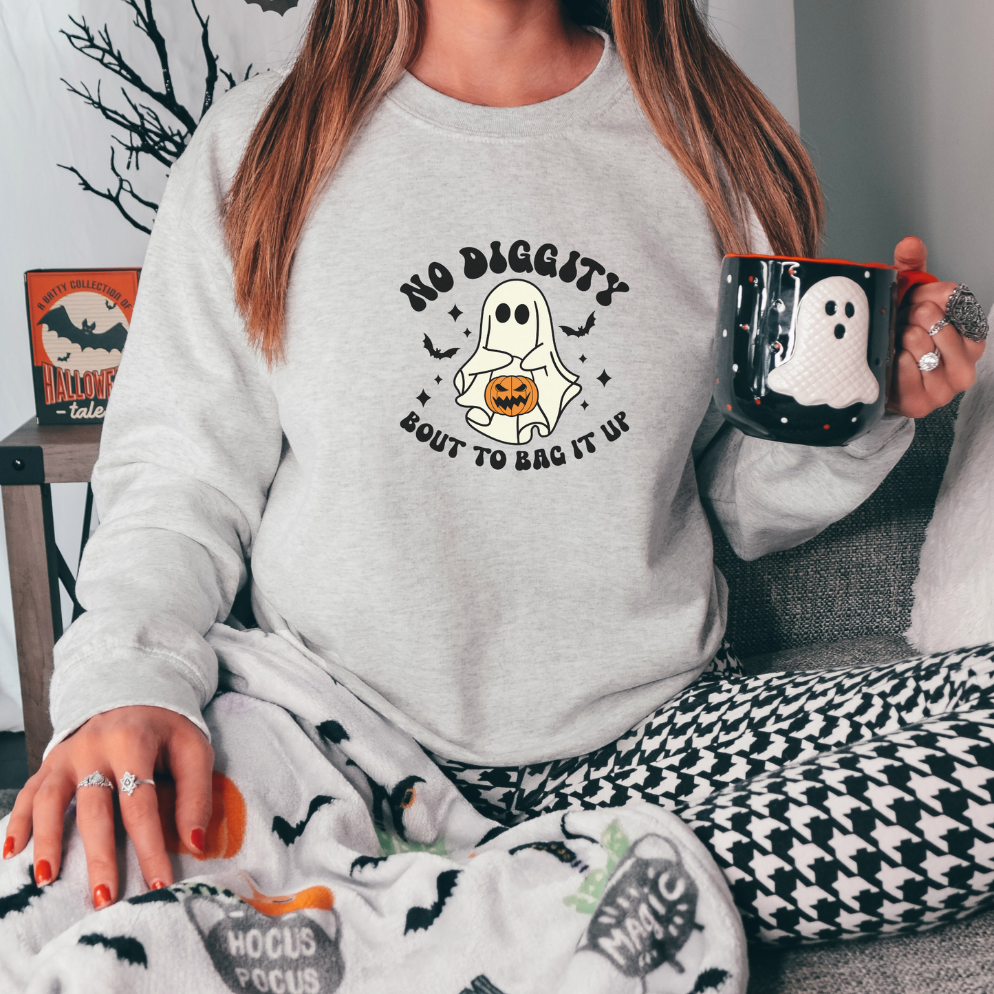 No Diggity, About to Bag it Up Sweatshirt Sweatshirt S Ash