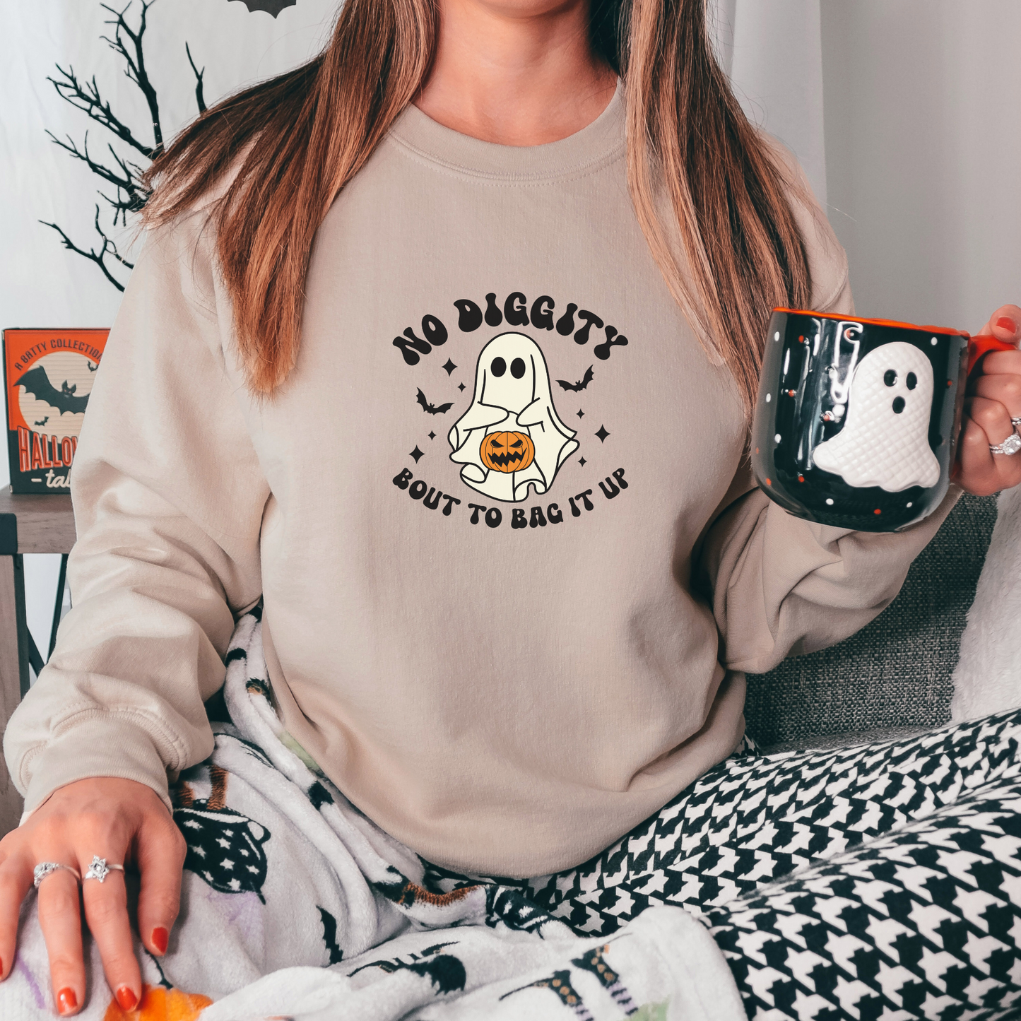 No Diggity, About to Bag it Up Sweatshirt Sweatshirt S Sand
