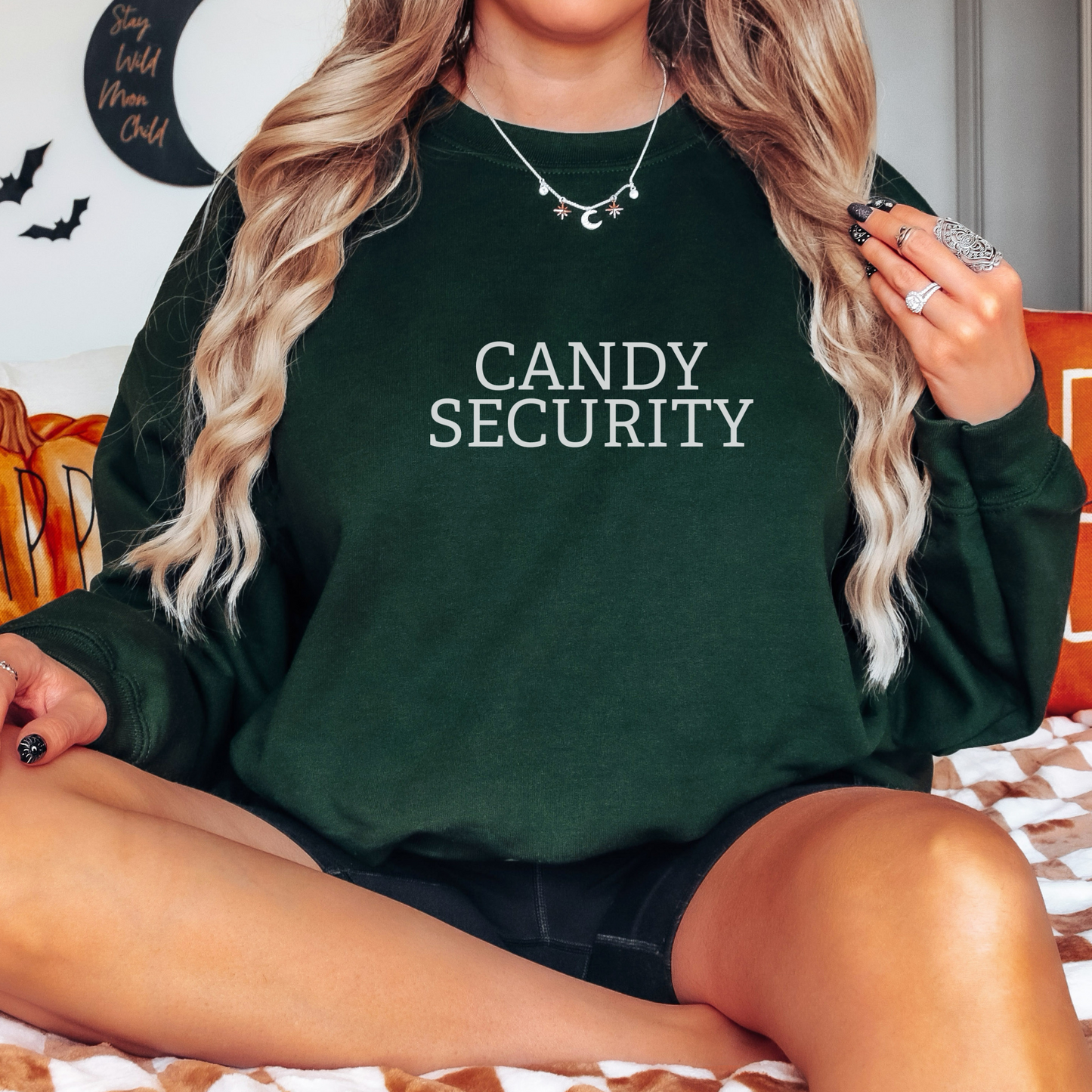 Candy Security Sweatshirt Sweatshirt S Forest Green