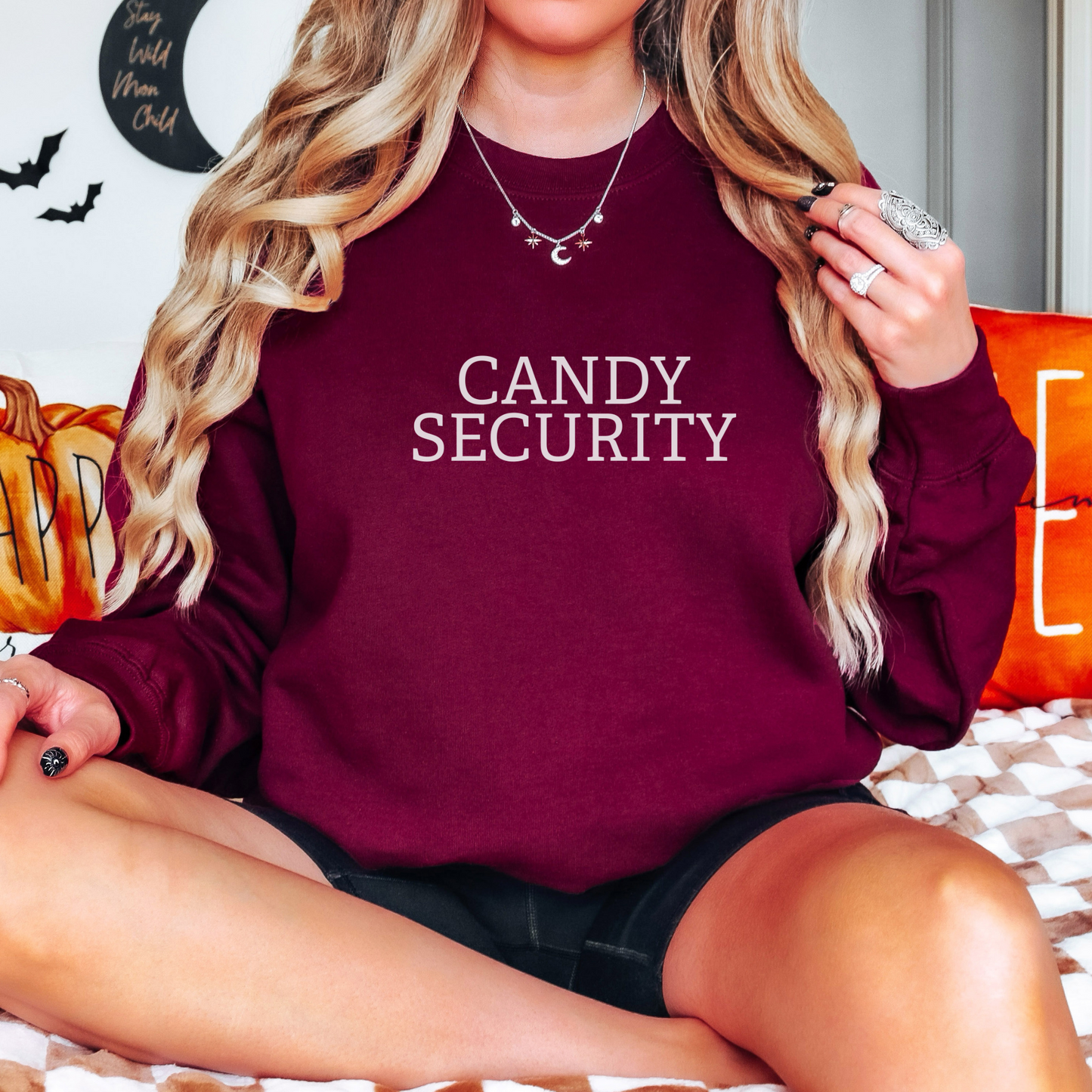Candy Security Sweatshirt Sweatshirt S Maroon