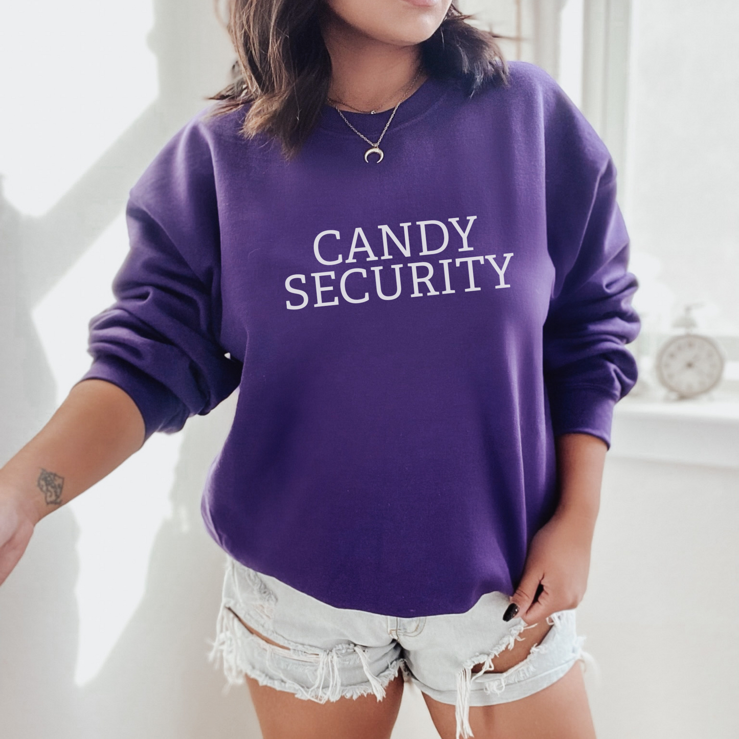 Candy Security Sweatshirt Sweatshirt S Purple