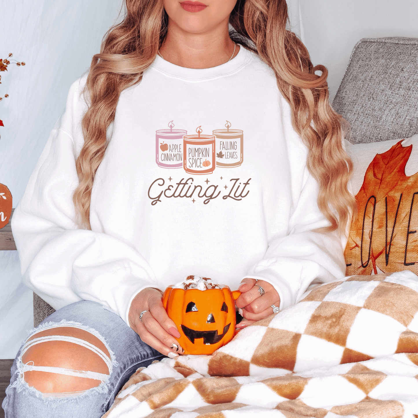 Getting Lit Sweatshirt Sweatshirt S White
