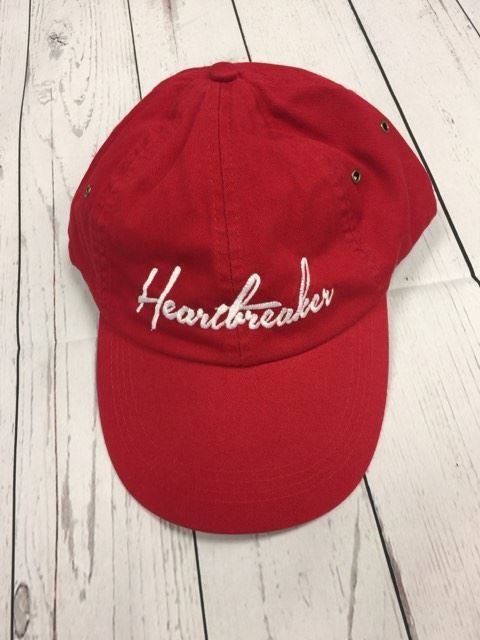 Heartbreaker Embroidered Hat Bright Red OS