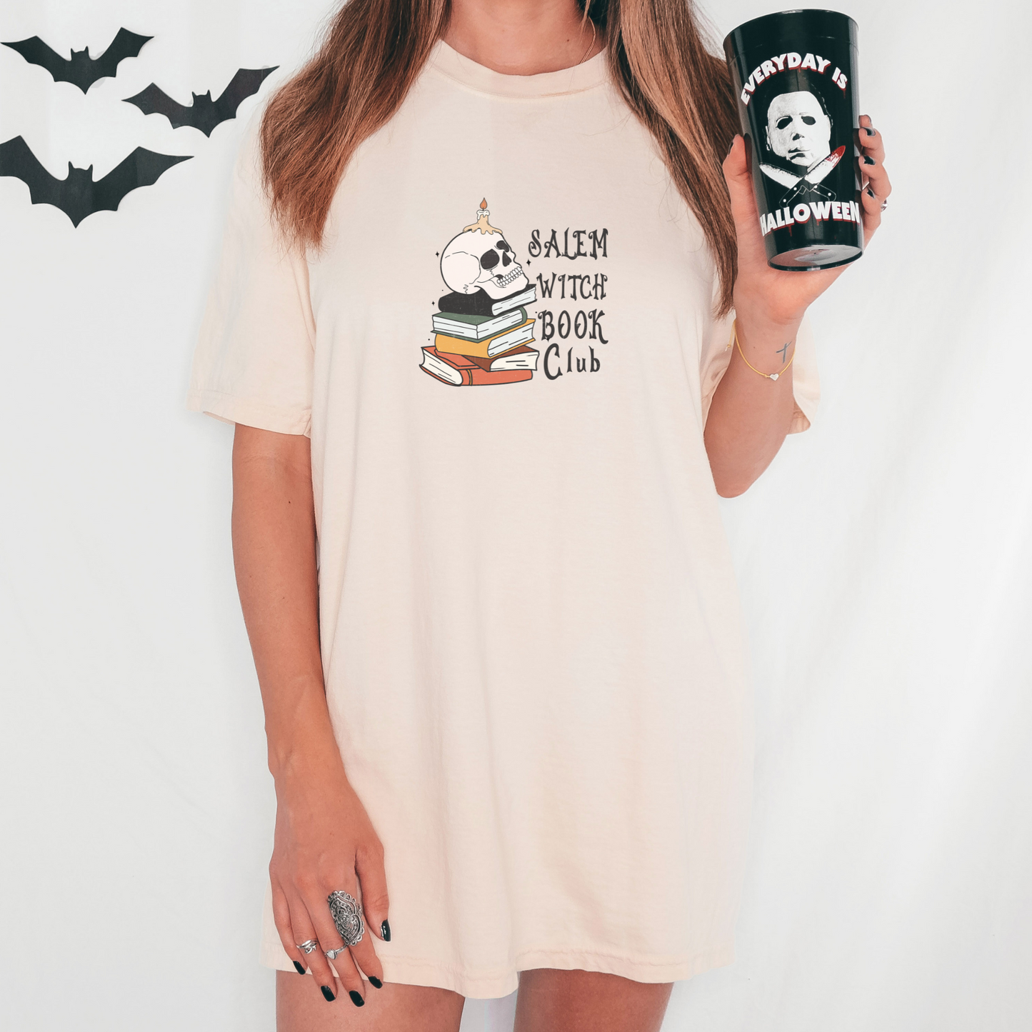 Salem Witch Book Club Tee T-Shirt Ivory S