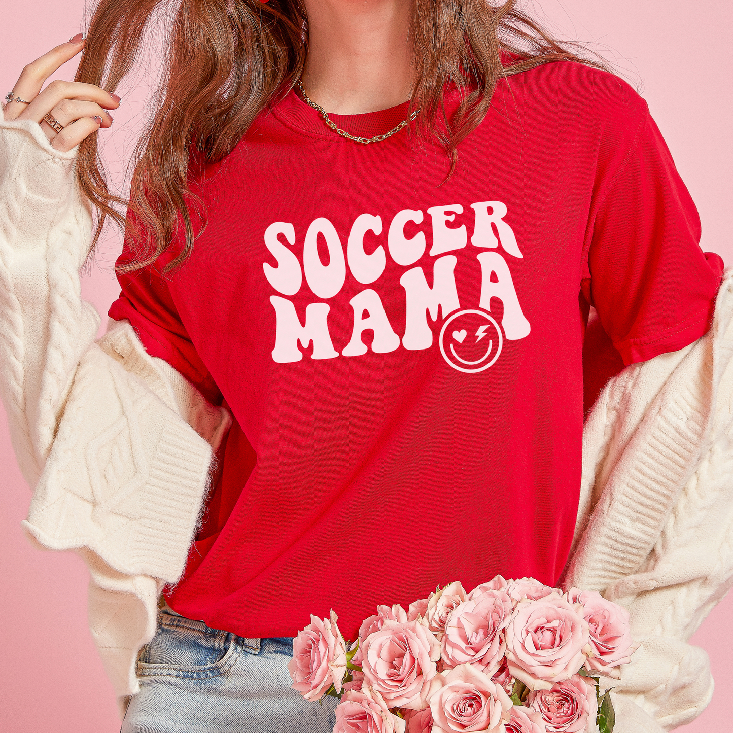 Soccer Mama Tee T-Shirt Red S