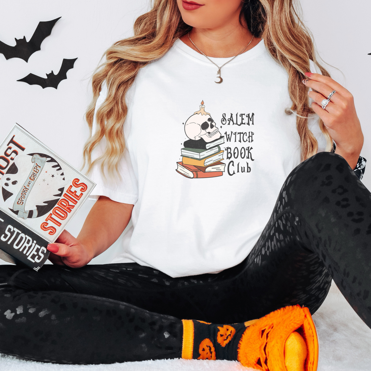 Salem Witch Book Club Tee T-Shirt White S