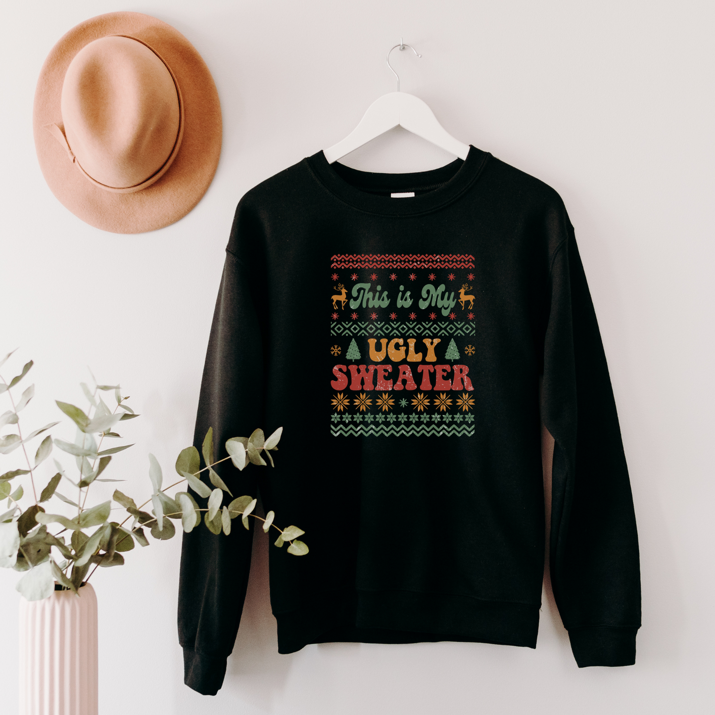 This is My Ugly Christmas Sweater Sweatshirt Sweatshirt S Black