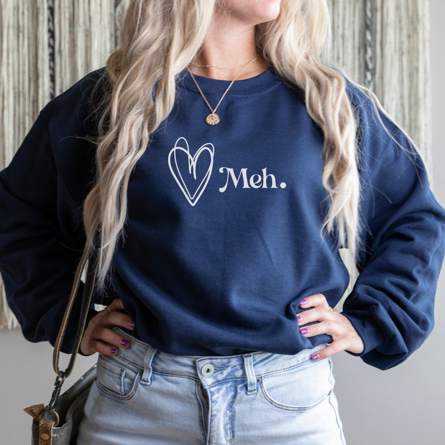 Meh Sweatshirt Sweatshirt S Navy