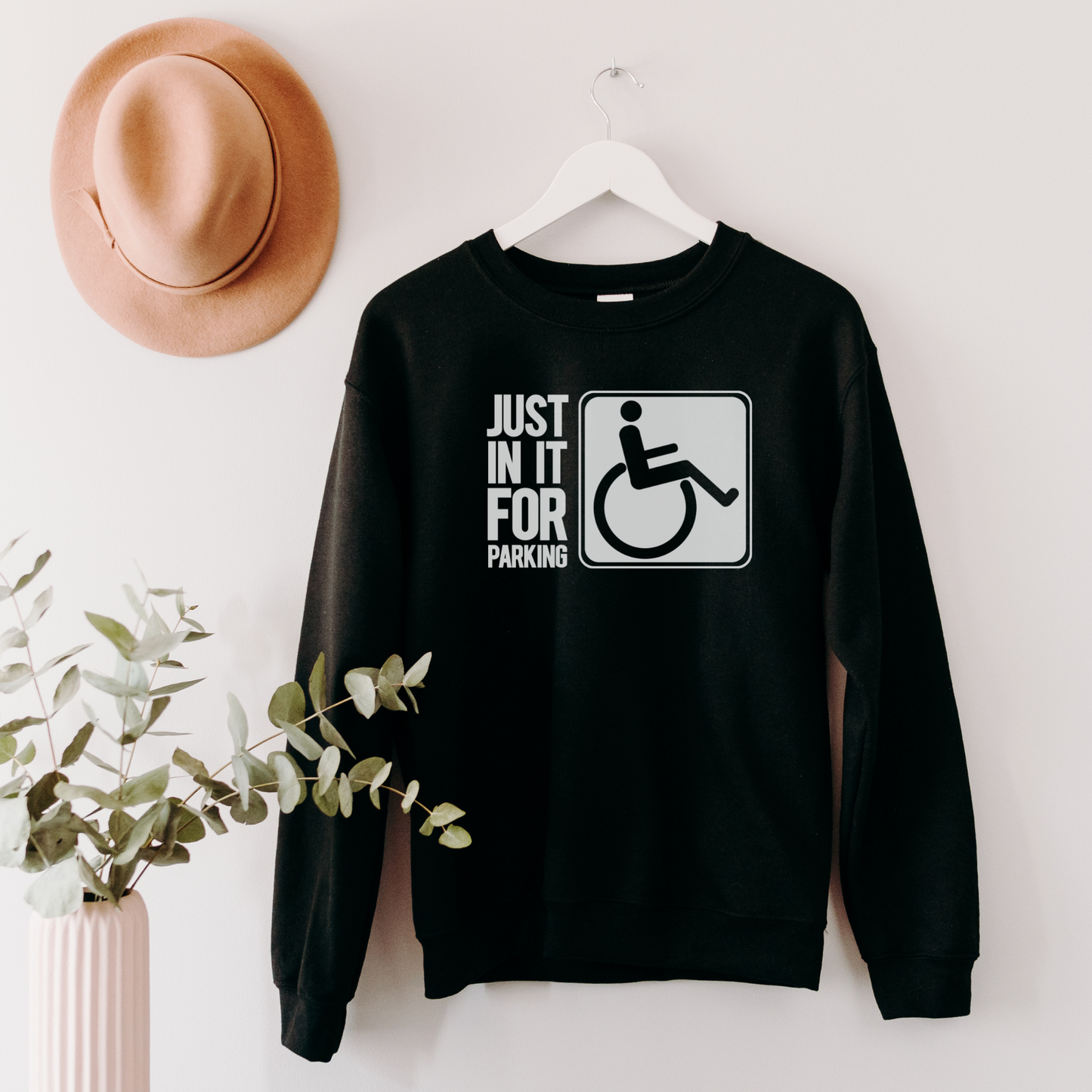 Just in it For the Parking Sweatshirt Sweatshirt S Black