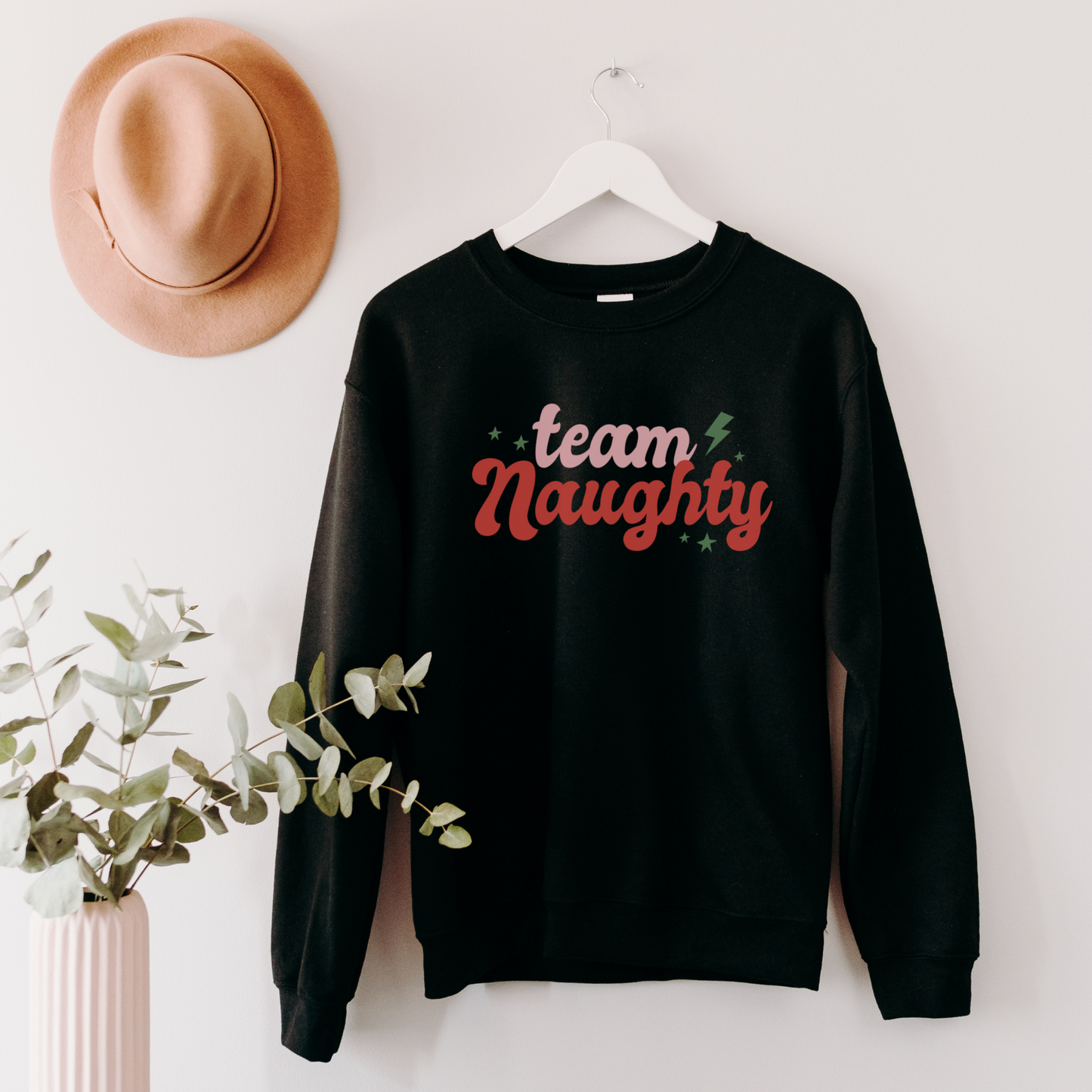 Team Naughty Sweatshirt Sweatshirt S Black