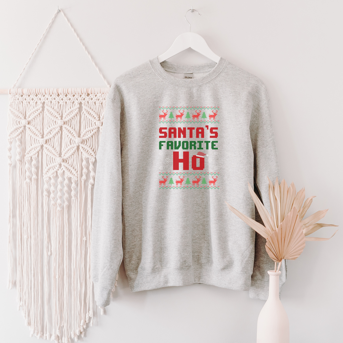 Santa's Favorite Ho Sweatshirt Sweatshirt S Ash