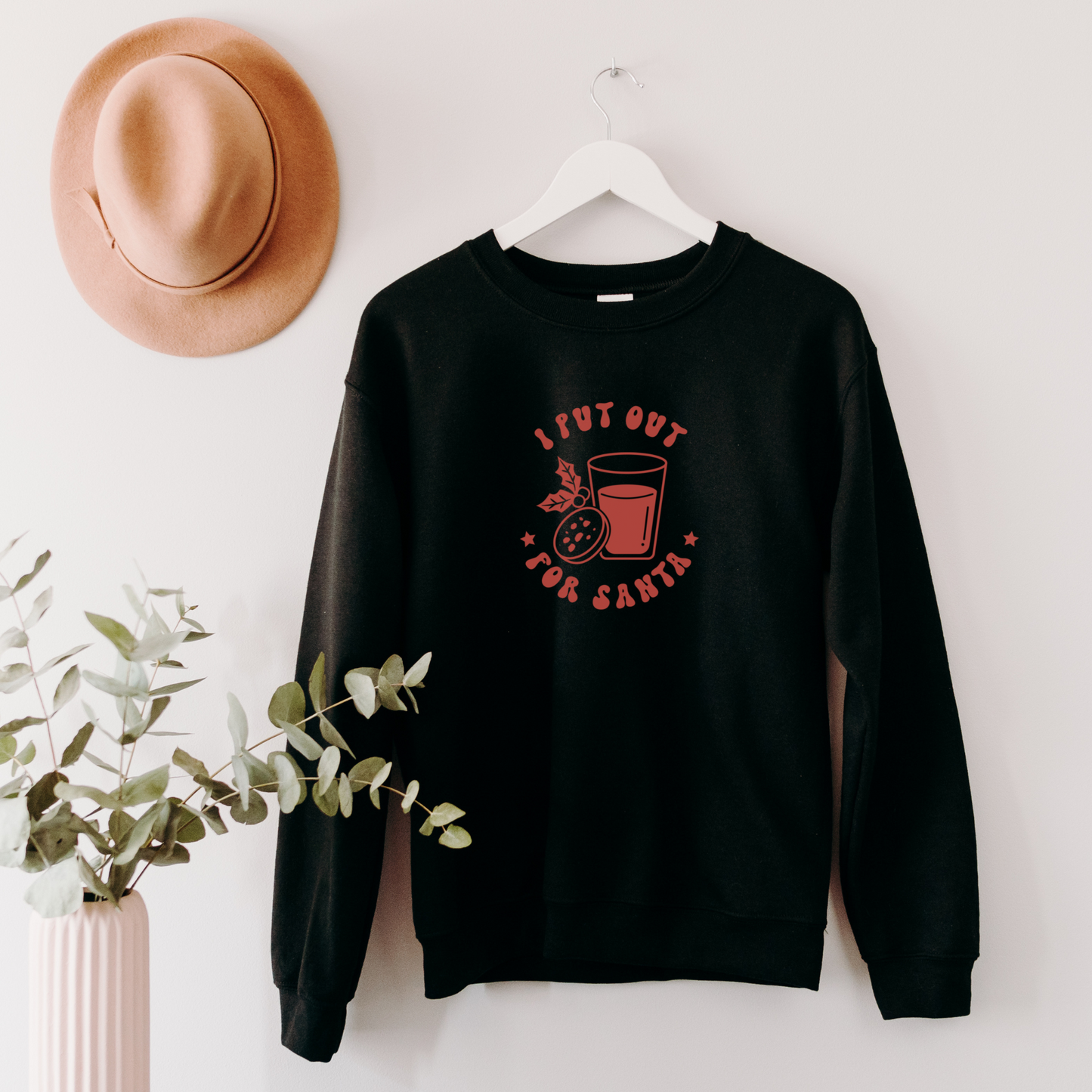 I Put Out For Santa Sweatshirt Sweatshirt S Black