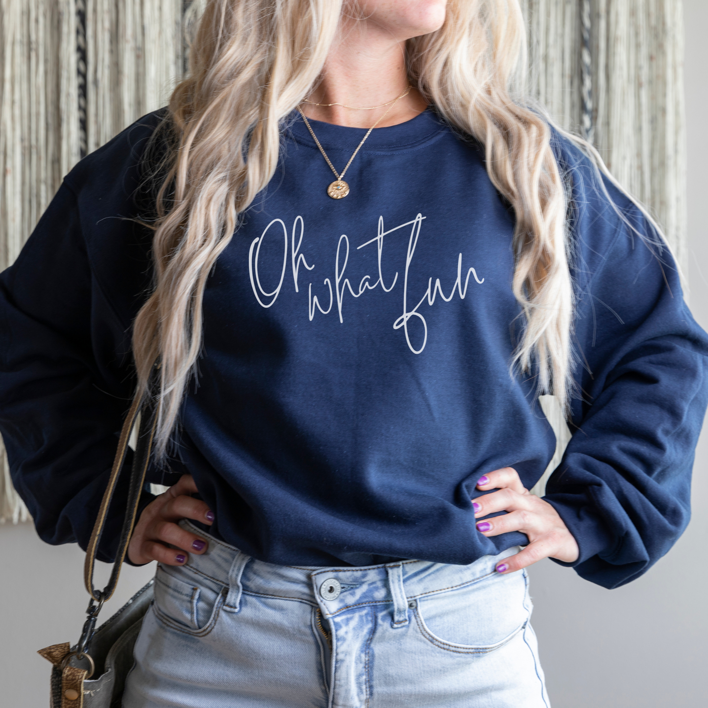 Oh What Fun Sweatshirt Sweatshirt S Navy