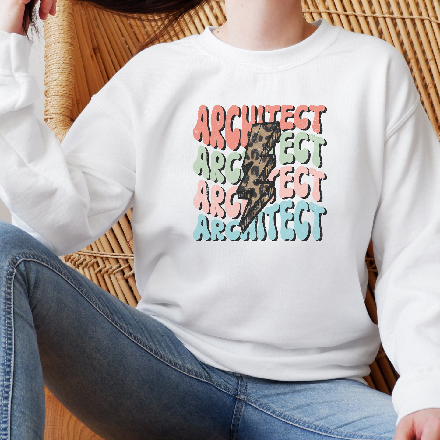 Retro Architect Sweatshirt Sweatshirt S White