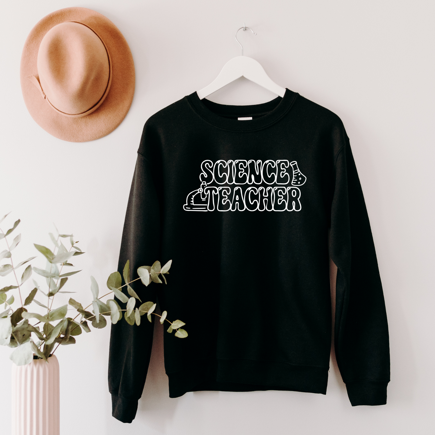 Retro Science Teacher Sweatshirt Sweatshirt S Black