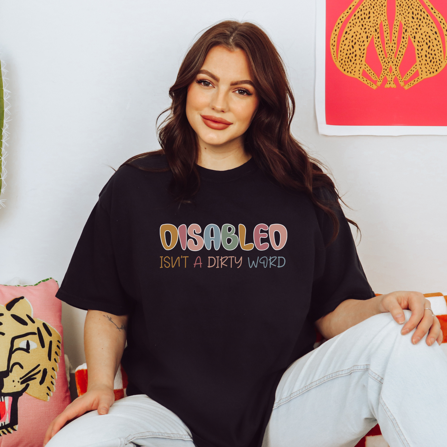 Disabled is not a Dirty Word Tee T-Shirt Black 3XL