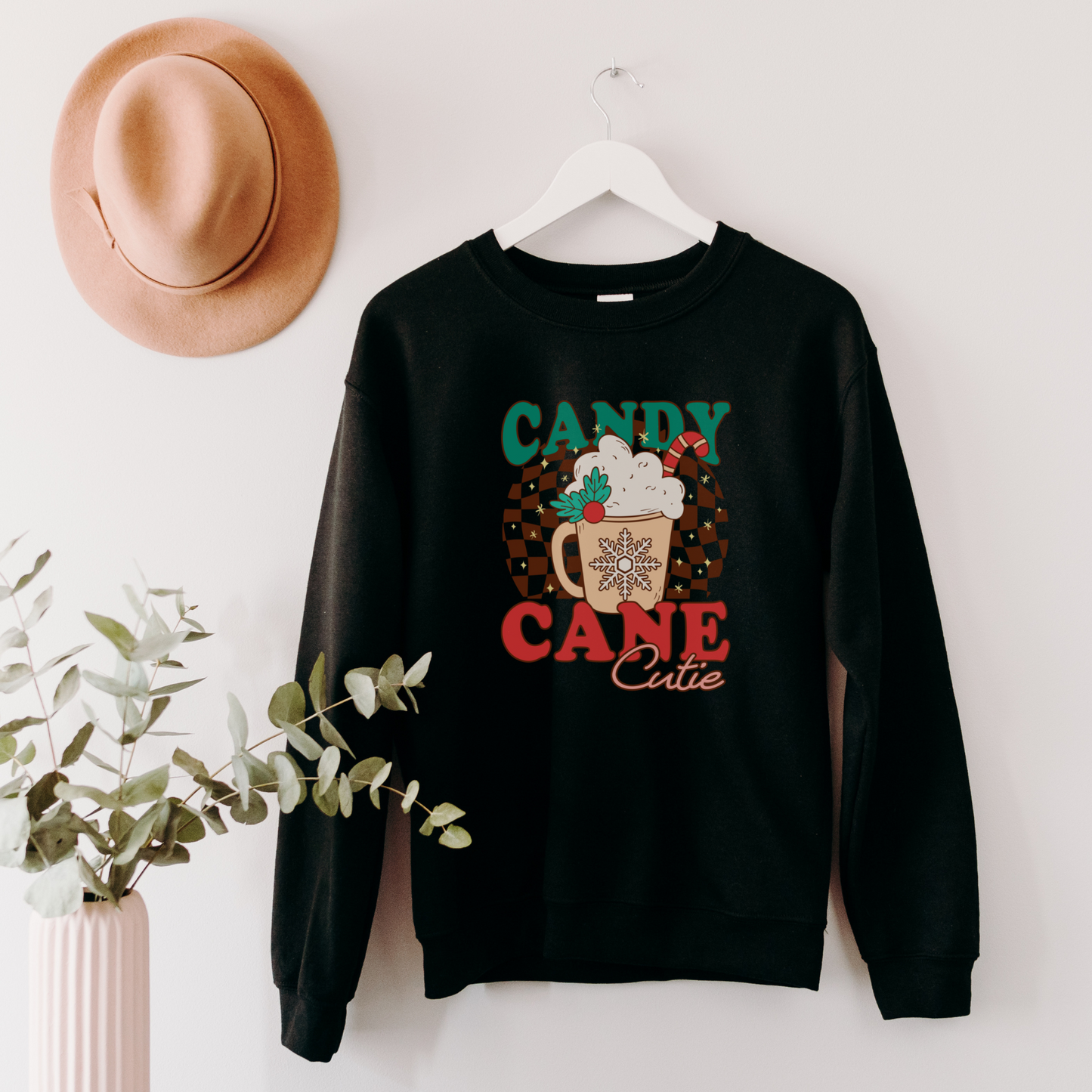 Candy Cane Cutie Sweatshirt Sweatshirt S Black