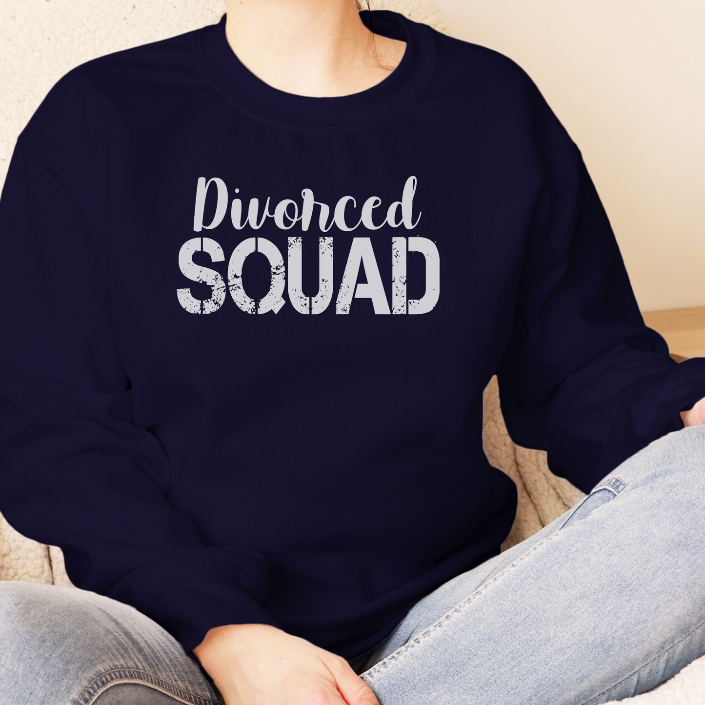 Divorced Squad Sweatshirt Sweatshirt S Navy