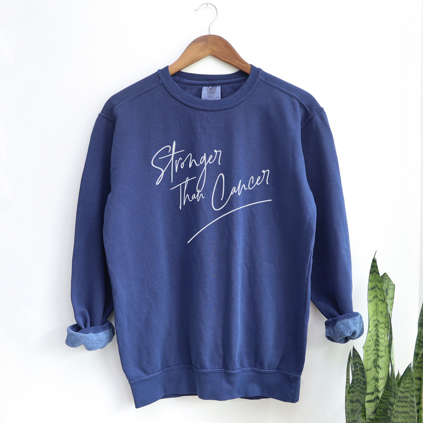 Stronger Than Cancer Sweatshirt Sweatshirts True Navy S