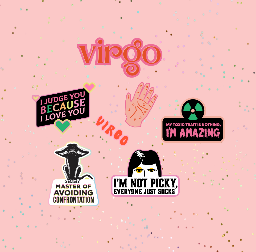 Virgo Astrological Sticker Sheet sticker