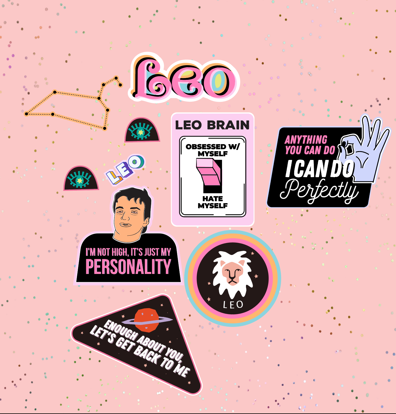Leo Astrological Sticker Sheet sticker