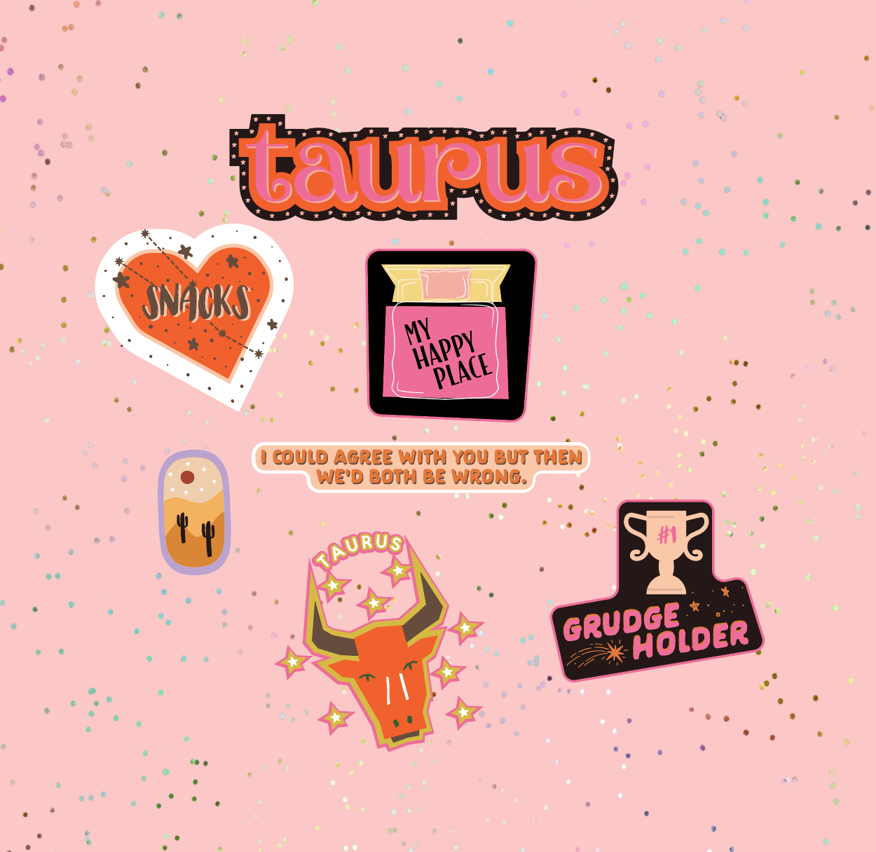 Taurus Astrological Sticker Sheet sticker