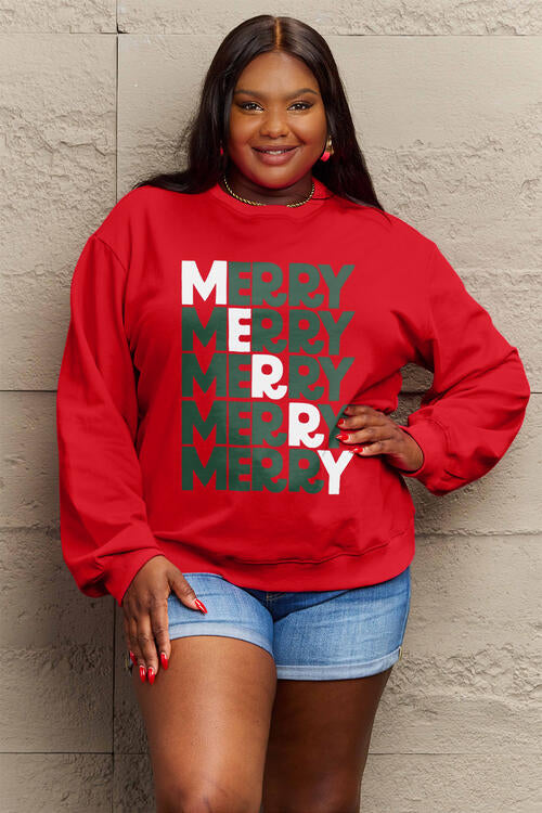 Merry Sweatshirt Deep Red S