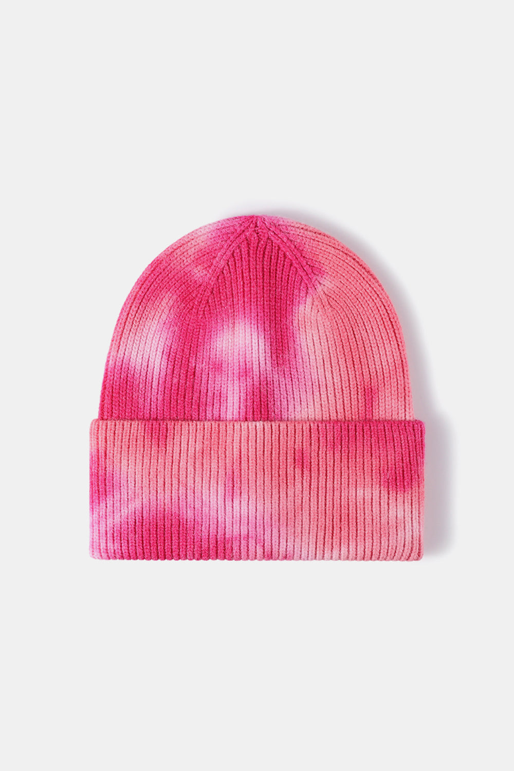 Groovy Knit Cuffed Beanie  Fuchsia One Size 