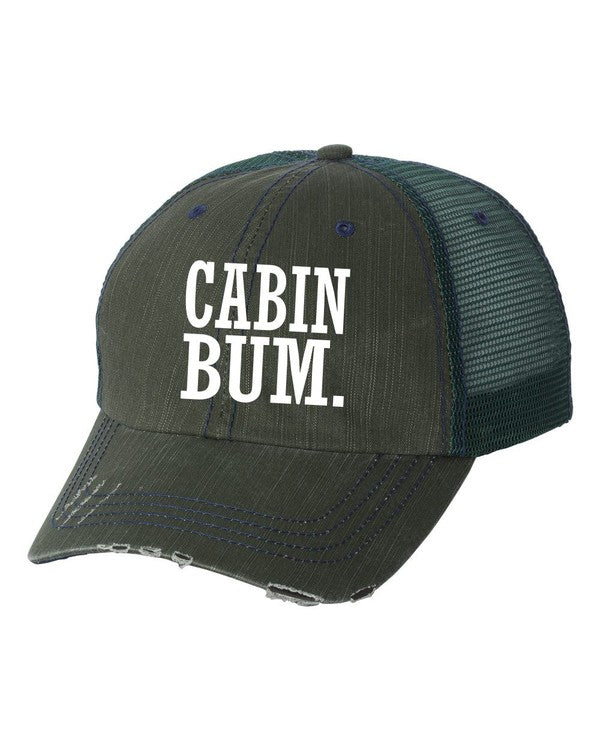 Cabin Bum Embroidered Hat  Green Mesh OS 