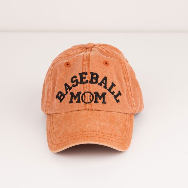 Baseball Mom Embroidered Hat    