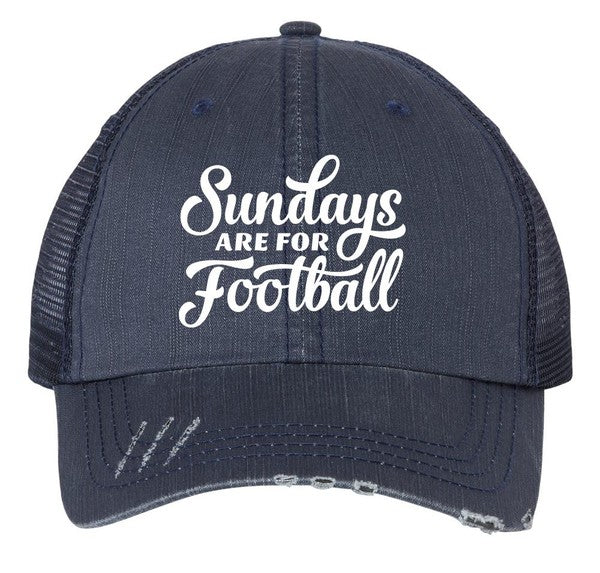 Sundays are for Football Embroidered Trucker Hat  Navy OS 