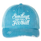 Sundays are for Football Embroidered Trucker Hat  Aqua OS 