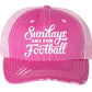 Sundays are for Football Embroidered Trucker Hat  PInk OS 