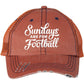 Sundays are for Football Embroidered Trucker Hat  Orange OS 