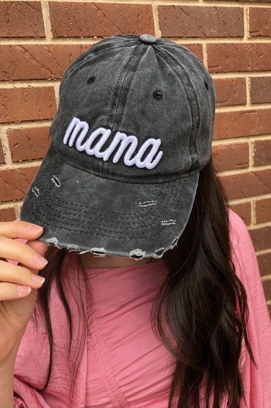 Script Mama Ball Cap  Dark Gray OS 