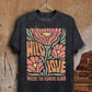 Wild Love Where The Flowers Bloom Graphic Top  Vintage Black Mineral Wash S 