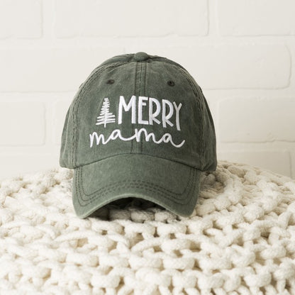 Merry Mama Canvas Hat  Maroon Adult 