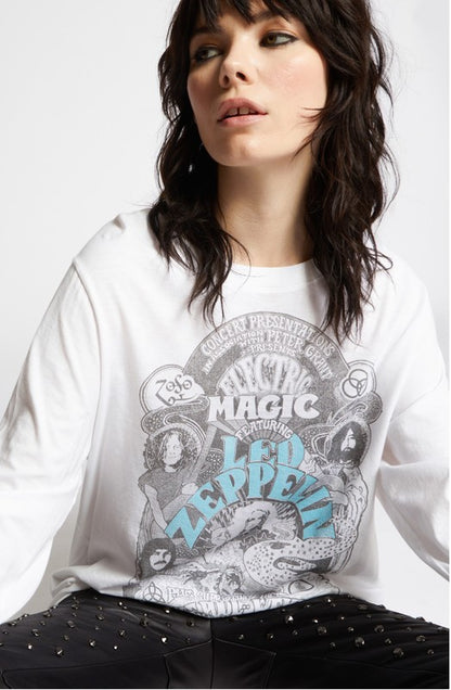 Led Zeppelin Electric Magic Long Sleeve Tee  White XS 