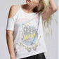 Kiss the Hottest Show On Earth Cold Shoulder Tee    