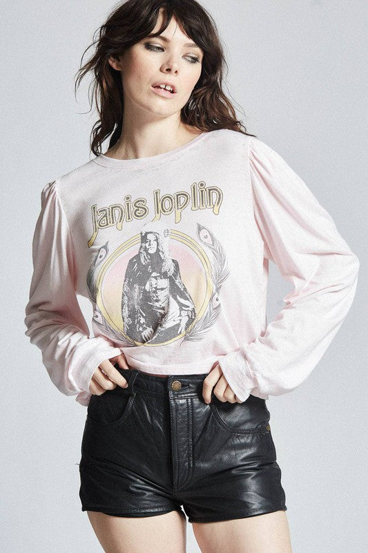 Janis Joplin Puff Long Sleeve Tee    