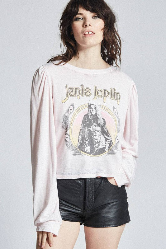 Janis Joplin Puff Long Sleeve Tee    