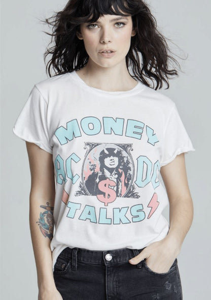 ACDC Money Talks Tee  White XS 