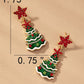 Very Merry Christmas Tree Drop Earrings    