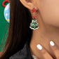 Very Merry Christmas Tree Drop Earrings    